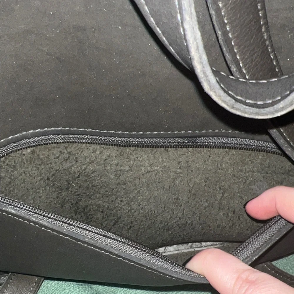 Coach 9791 Vintage Dark Gray Leather Backpack